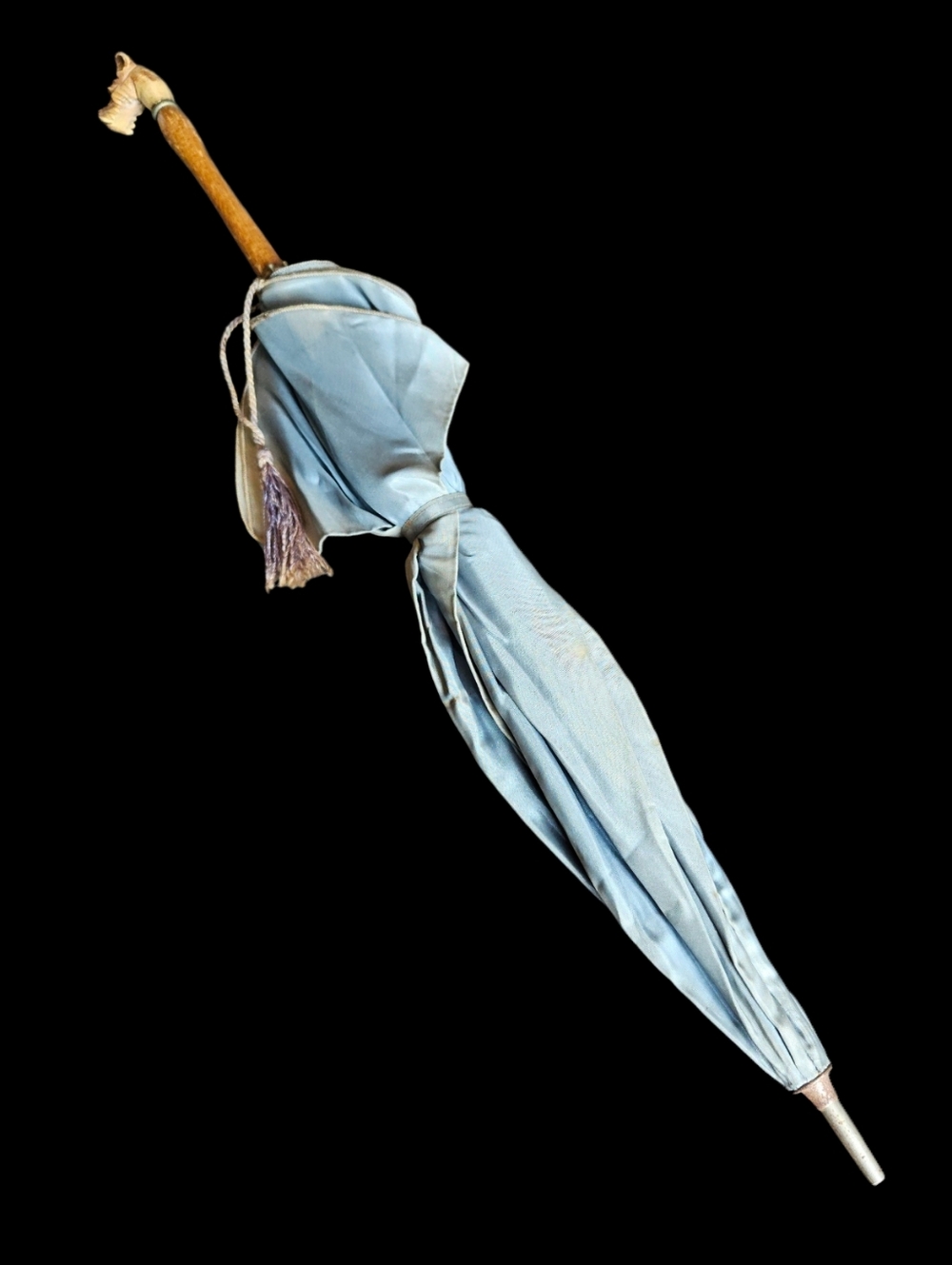 🌂Light Blue Vintage Antique Victorian-Style Parasol Sun Umbrella